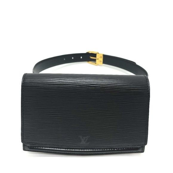 LOUIS VUITTON Epi Tilsitt Bum Bag Waist Pouch Epi Leather Black - Picture 1 of 10